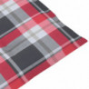 Liegestuhl-Auflage Rotes Karomuster (75+105)x50x3 cm