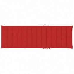 Sonnenliegen-Auflage Rot 200x60x3 cm Stoff