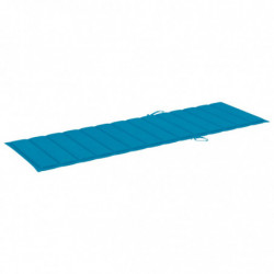 Sonnenliegen-Auflage Blau 200x70x3 cm Stoff