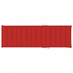 Sonnenliegen-Auflage Rot 200x70x3 cm Stoff