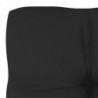 Palettensofa-Kissen Schwarz 70x70x10 cm