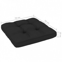 Palettensofa-Kissen Schwarz 70x70x10 cm