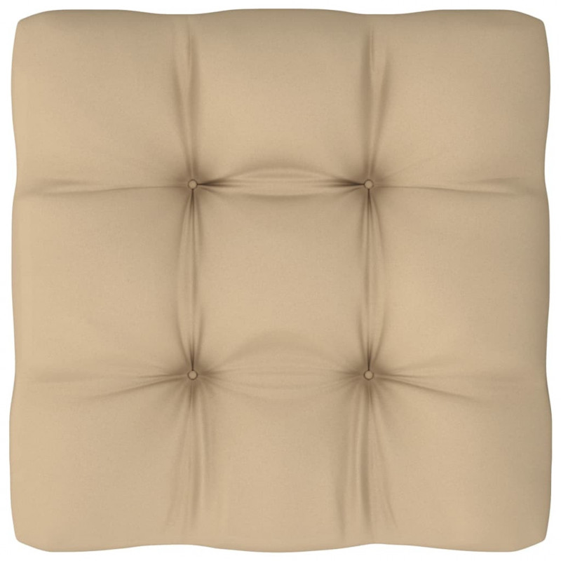 Palettensofa-Kissen Beige 80x80x10 cm