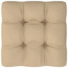 Palettensofa-Kissen Beige 80x80x10 cm