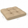 Palettensofa-Kissen Beige 80x80x10 cm