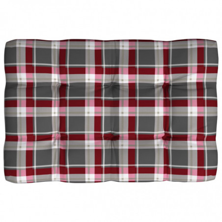 Palettensofa-Kissen Rot Karomuster 120x80x10 cm