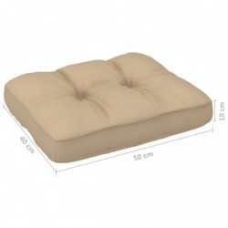 Palettensofa-Kissen Beige 50x40x10 cm