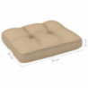 Palettensofa-Kissen Beige 50x40x10 cm