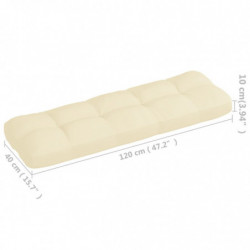 Palettensofa-Kissen Creme 120x40x10 cm