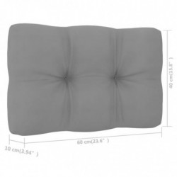 Palettensofa-Kissen 2 Stk. Grau