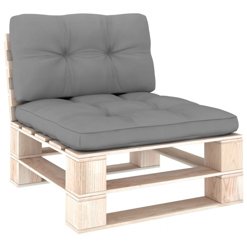 Palettensofa-Kissen 2 Stk. Grau