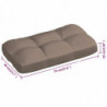 Palettensofa-Auflagen 3 Stk. Taupe