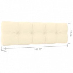 Palettensofa-Kissen 2 Stk. Creme