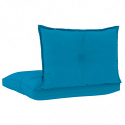 Palettensofa-Auflagen 2 Stk. Blau Stoff