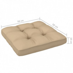 Palettensofa-Kissen Beige 58x58x10 cm