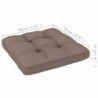 Palettensofa-Kissen Taupe 58x58x10 cm