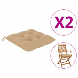 Stuhlkissen 2 Stk. Beige...