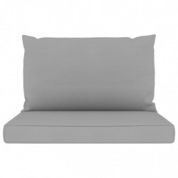 Palettensofa-Auflagen 2 Stk. Grau Stoff