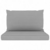 Palettensofa-Auflagen 2 Stk. Grau Stoff