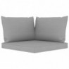 Palettensofa-Auflagen 3 Stk. Grau Stoff