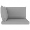 Palettensofa-Auflagen 3 Stk. Grau Stoff