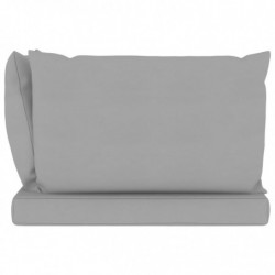 Palettensofa-Auflagen 3 Stk. Grau Stoff