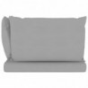 Palettensofa-Auflagen 3 Stk. Grau Stoff