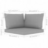 Palettensofa-Auflagen 3 Stk. Grau Stoff