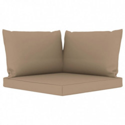 Palettensofa-Auflagen 3 Stk. Taupe Stoff