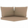 Palettensofa-Auflagen 3 Stk. Taupe Stoff