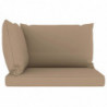 Palettensofa-Auflagen 3 Stk. Taupe Stoff