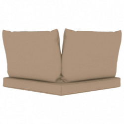 Palettensofa-Auflagen 3 Stk. Taupe Stoff