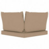 Palettensofa-Auflagen 3 Stk. Taupe Stoff