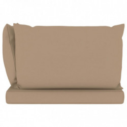 Palettensofa-Auflagen 3 Stk. Taupe Stoff