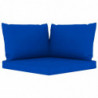 Palettensofa-Auflagen 3 Stk. Blau Stoff