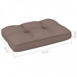 Palettensofa-Kissen Taupe 60x40x10 cm