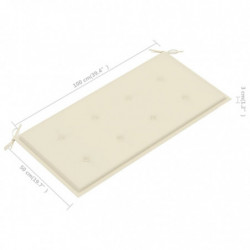 Gartenbank-Auflage Creme 100x50x3 cm