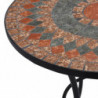 Mosaik-Bistrotisch Orange / Grau 60 cm Keramik
