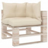 Palettensofa-Auflagen 3 Stk. Creme Stoff