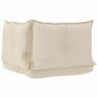 Palettensofa-Auflagen 3 Stk. Creme Stoff