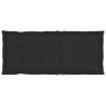 Gartenstuhlauflagen 4 Stk. Schwarz 120x50x3 cm