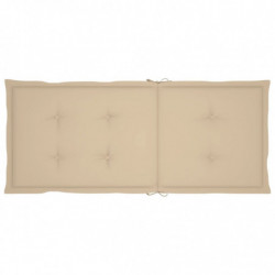 Gartenstuhlauflagen 2 Stk. Beige 120x50x3 cm