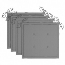 Gartenstuhl-Kissen 4 Stk. Grau 40×40×3 cm