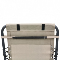 Kopfstütze für Liegestuhl Cremeweiß 40 x 7,5 x 15 cm Textilene