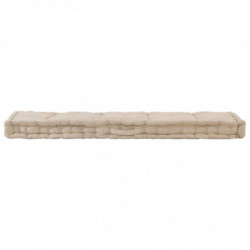 Palettenkissen Baumwolle 120×40×7 cm Beige