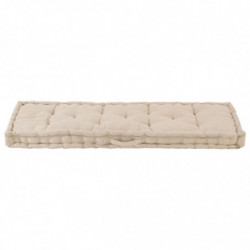 Palettenkissen Baumwolle 120×40×7 cm Beige