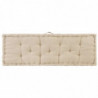 Palettenkissen Baumwolle 120×40×7 cm Beige