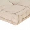 Palettenkissen Baumwolle 120×40×7 cm Beige