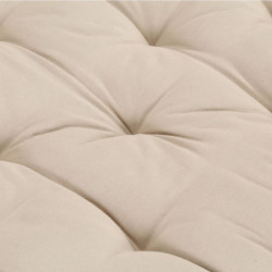 Palettenkissen Baumwolle 120×40×7 cm Beige