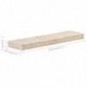 Palettenkissen Baumwolle 120×40×7 cm Beige